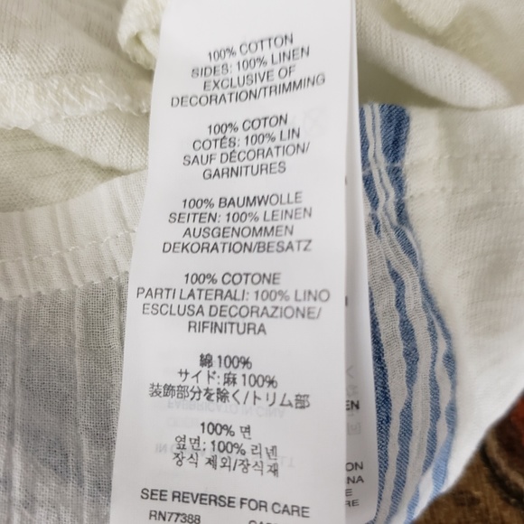 J. Crew Linen embroidered striped top - Picture 5 of 6